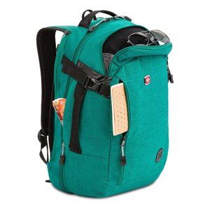Swissgear Wenger 3555 Ripstop Hybrid Backpack Green - Fits 16in Laptop